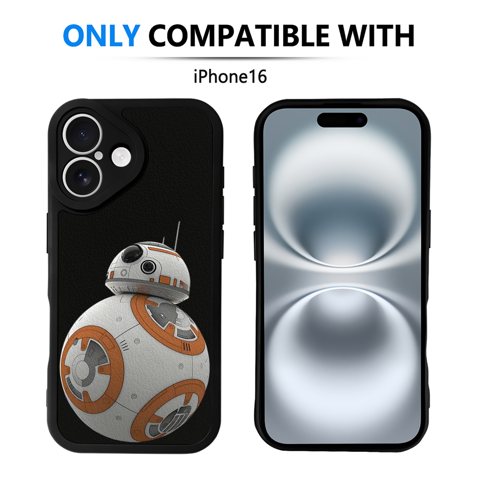 （画像用） スター・ウォーズ Star Wars 【iPhone 16シリーズ対応】シリコンスマホケース（レザー調） 材質：シリコン